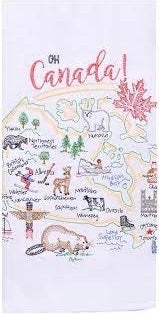 Tea Towel - Oh Canada! - Map