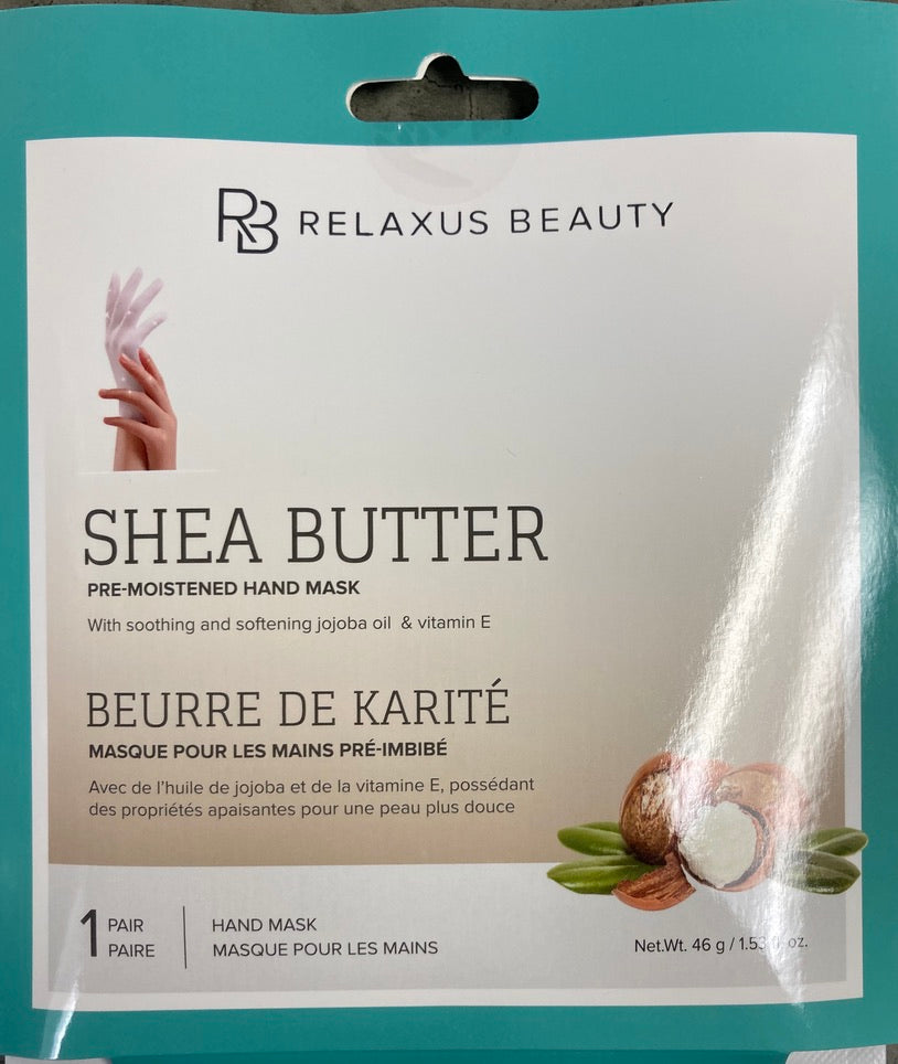 Relaxus Beauty - Pre-Moistened Hand Mask - Shea Butter