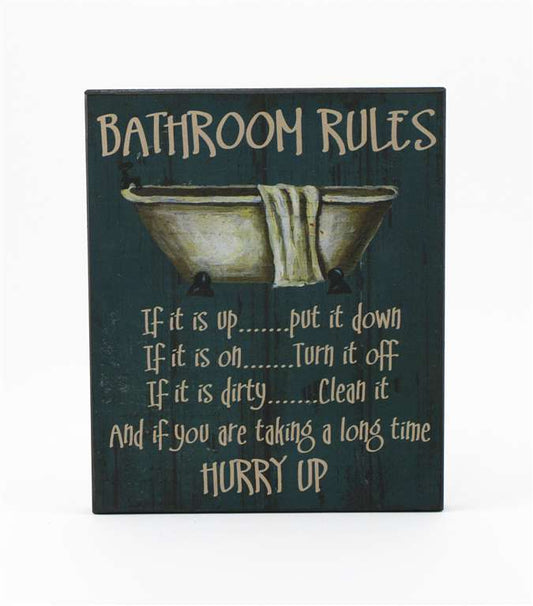 Sign - Bathroom Rules