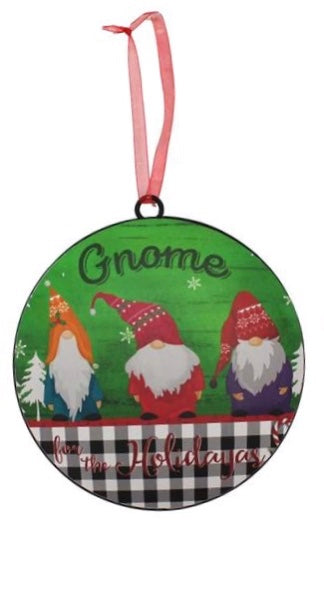 Christmas - Metal Round Ornament