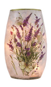 Light - Butterflies And Lavender Pre-Lit Small Vase