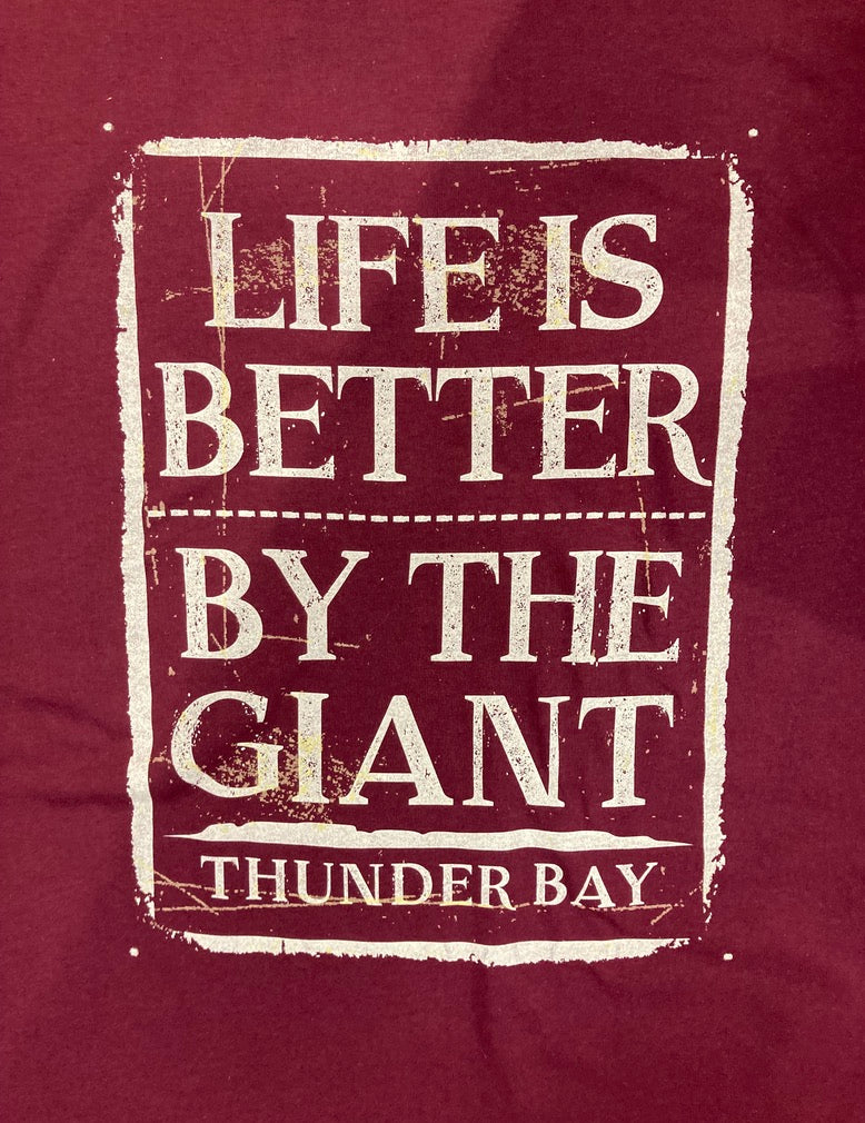 Souvenir T-Shirt - Life is Better by the Giant - Maroon