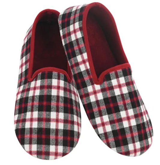 Snoozies - Men's - Lightweight Plaid - Red