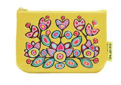 Oscardo - Norval Morrisseau - Coin Purse - "Floral on Yellow"