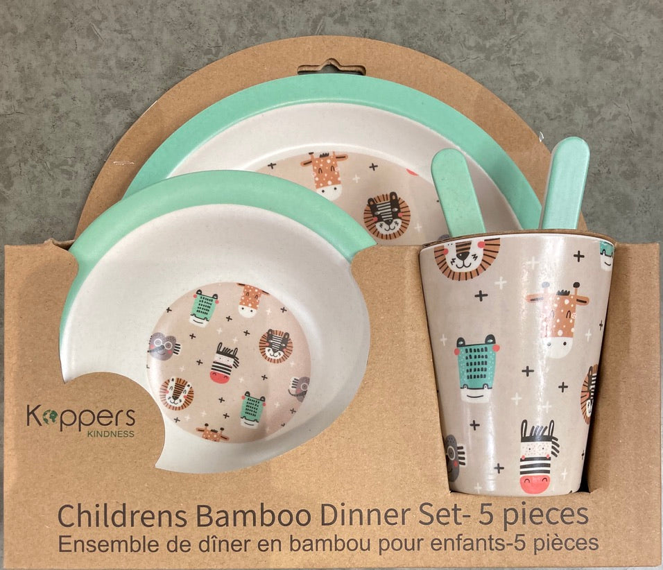 Children's Bamboo Dinner Set - 5 Pieces