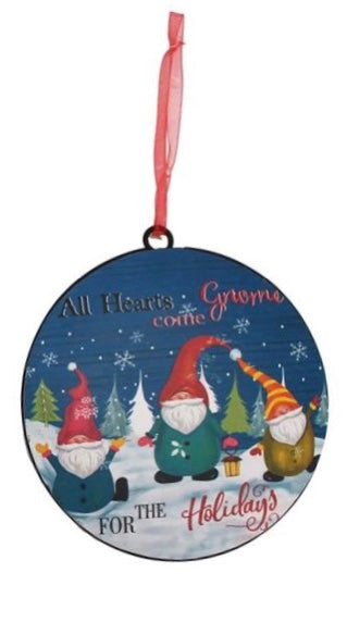 Christmas - Metal Round Ornament