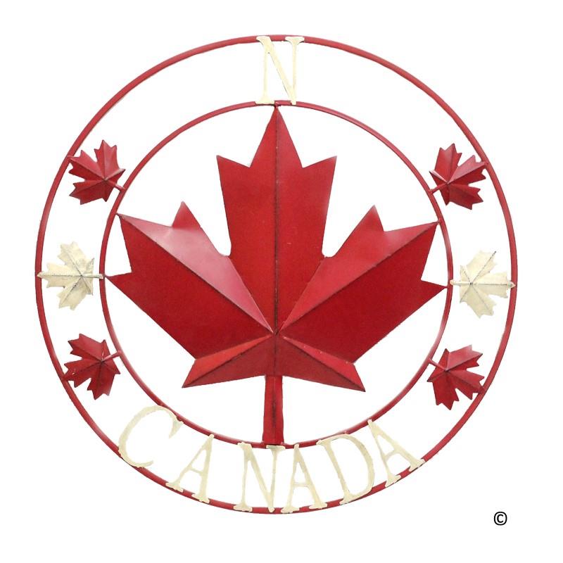 Sign - Canada Maple Leaf Metal Wall Art