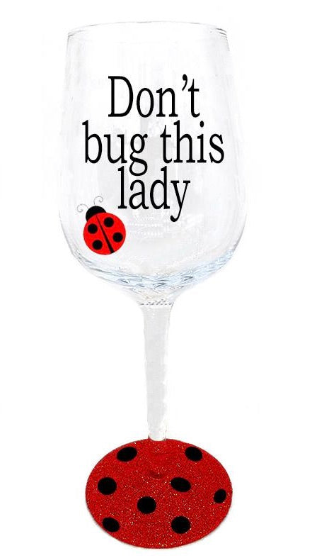 Wine Glass - Lady Bug