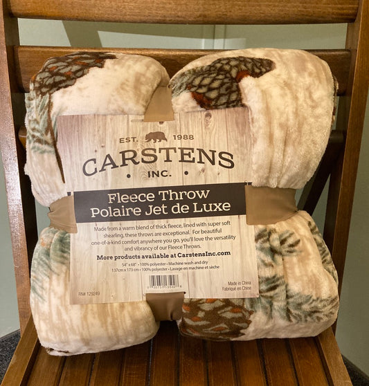 Fleece Throw - Pinecones