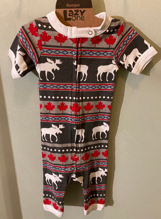 Baby - Romper - White Moose - White Trim
