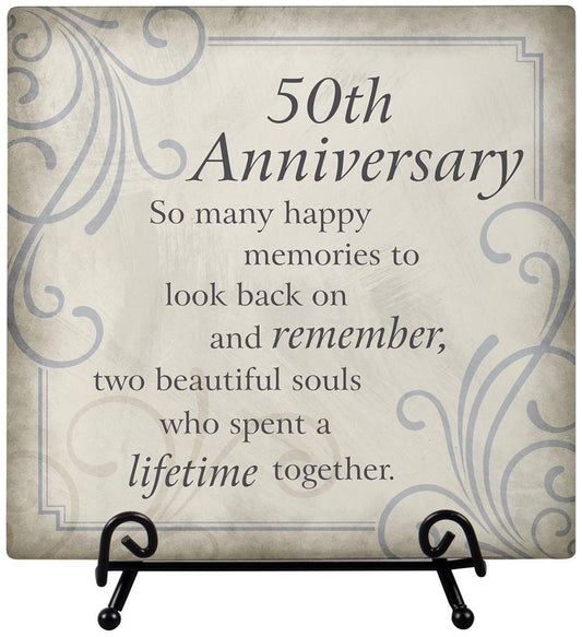 50th Anniversary Plaque With Easel