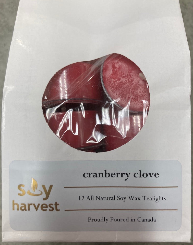 Soy Harvest Candles - Cranberry Clove - Tea Lights