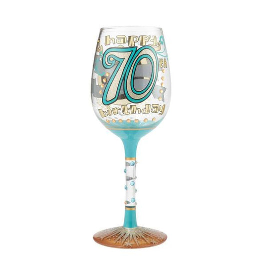Lolita Wine Glass - "70th Birthday"