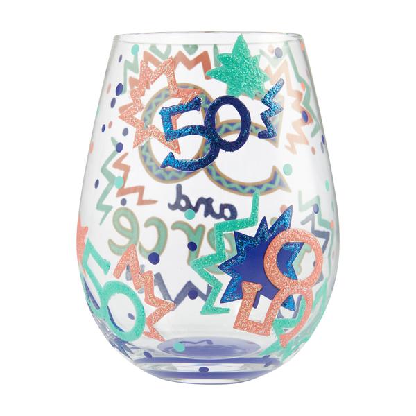 Lolita Stemless Wine Glass - "50 and Fierce"