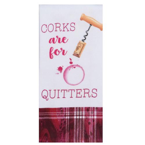 Tea Towel - Corks are for Quitters