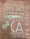 Youth T-Shirt - Land of the Sleeping Giant - Thunder Bay - Pink