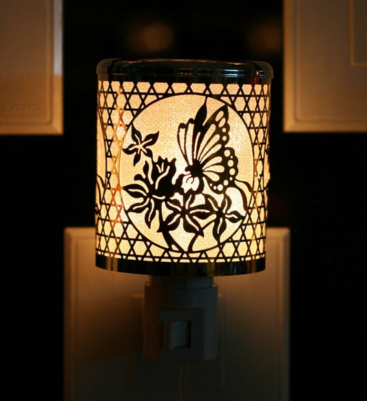 Night Light - Butterfly with Star Pattern
