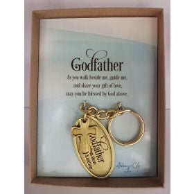 Religious - Godfather Keyring with Cross
