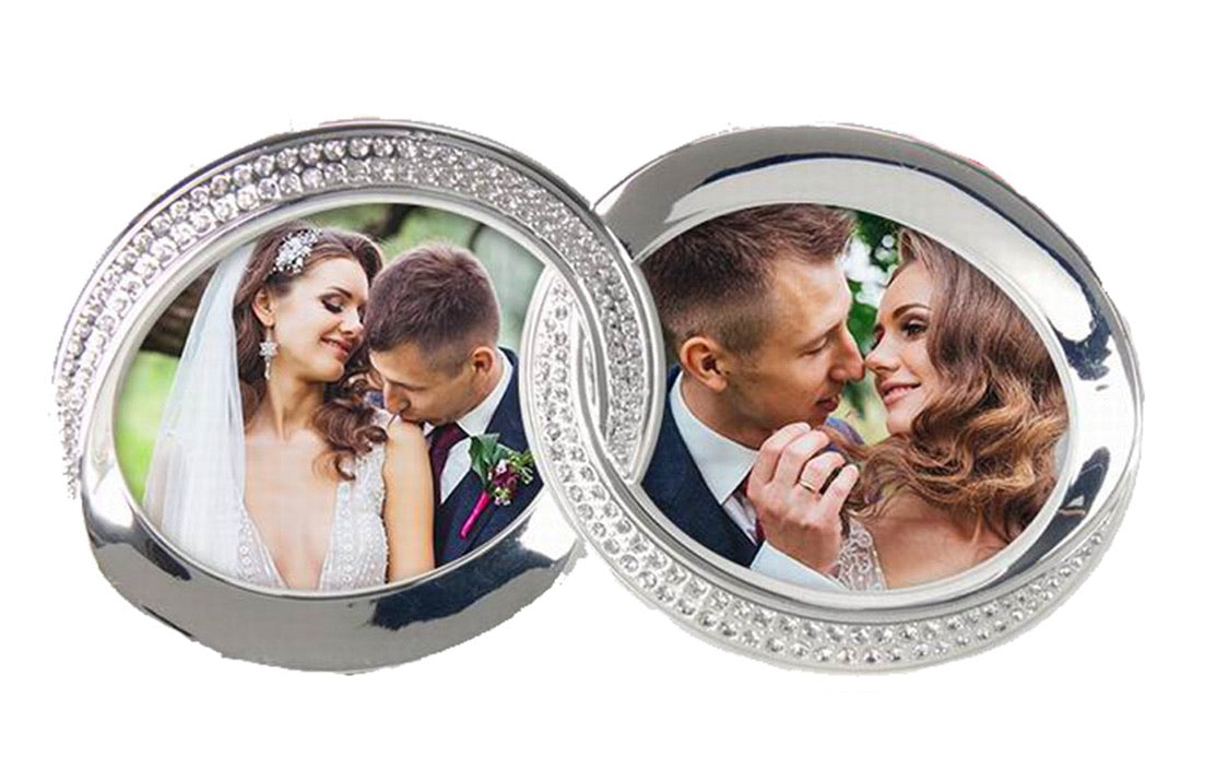 Frame - DOUBLE RINGS PHOTO FRAME WITH CRYSTALS