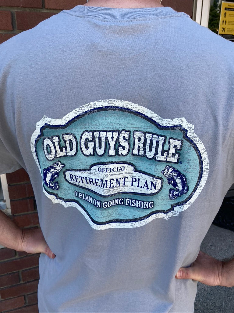 Old Guys Rule T-Shirt - Official Retirement Plan - Grey