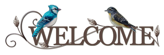Garden - Metal Welcome Sign - Birds