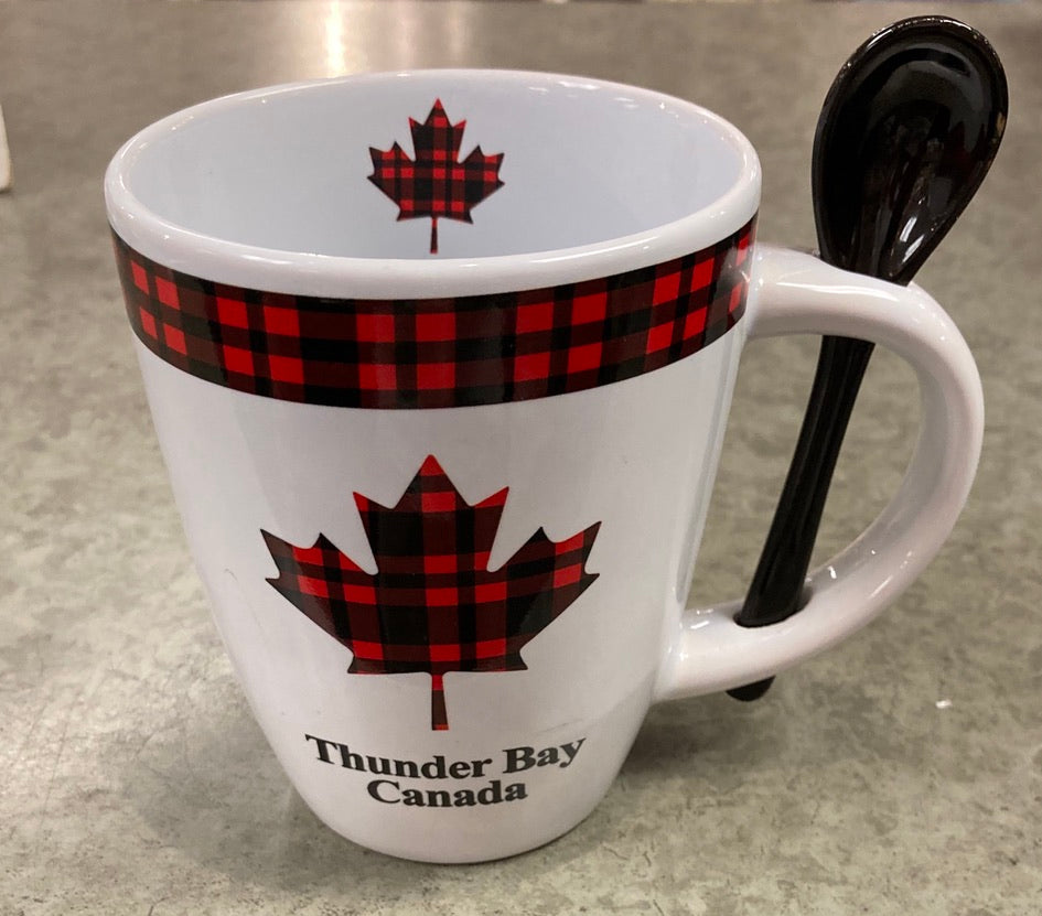 Mug - Plaid Maple Leaf - Thunder Bay, Canada