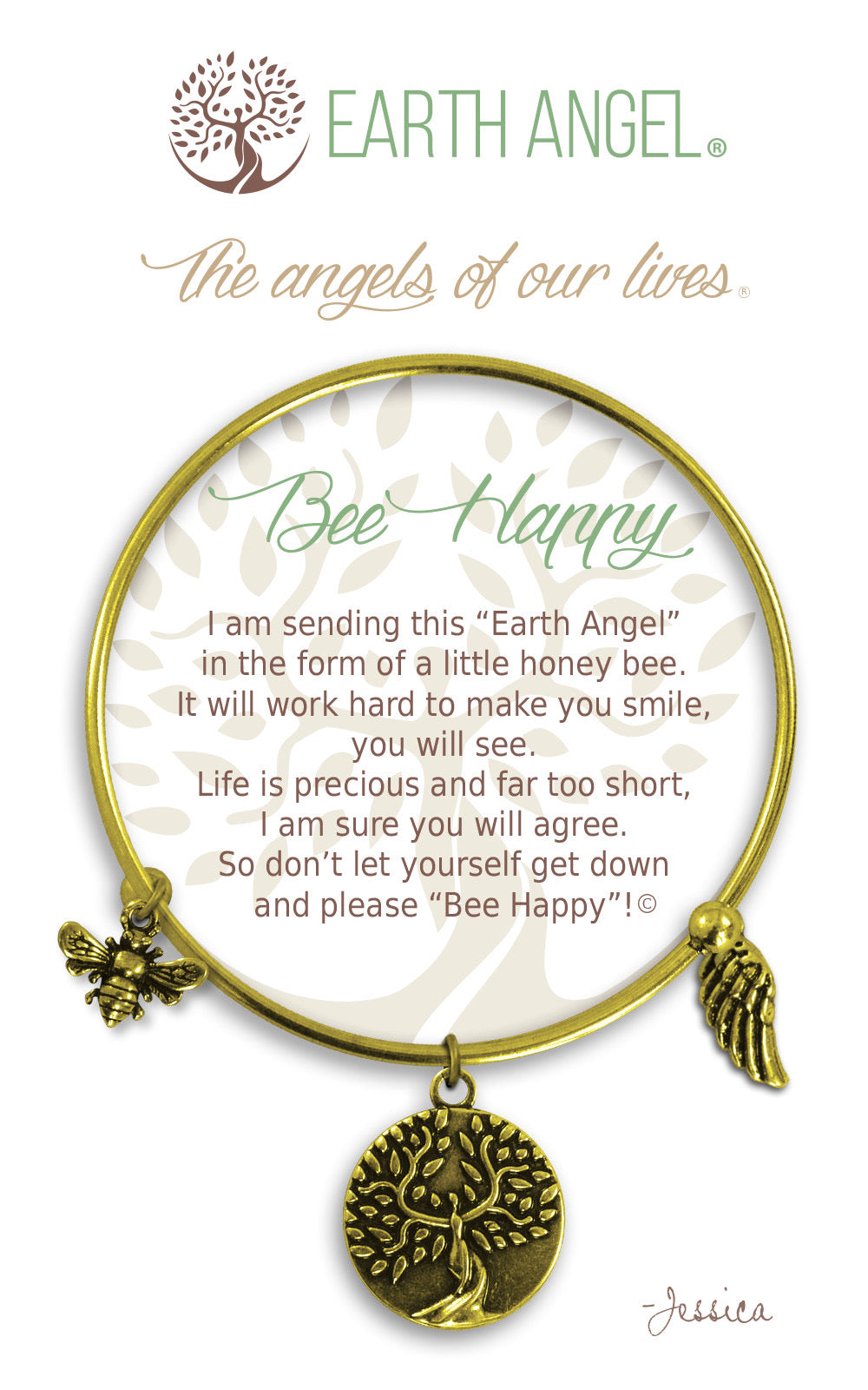 Earth Angel Bracelet - "Bee Happy"