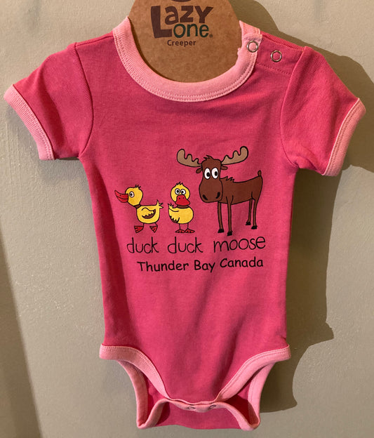 Souvenir Clothing - Baby Creeper - Thunder Bay, Canada - Duck Duck Moose