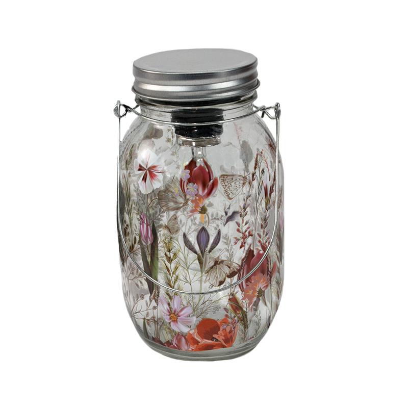 Garden - LED Floral Jar Lantern