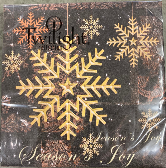 Christmas - Napkins - Luncheon - Seasons Joy Gold