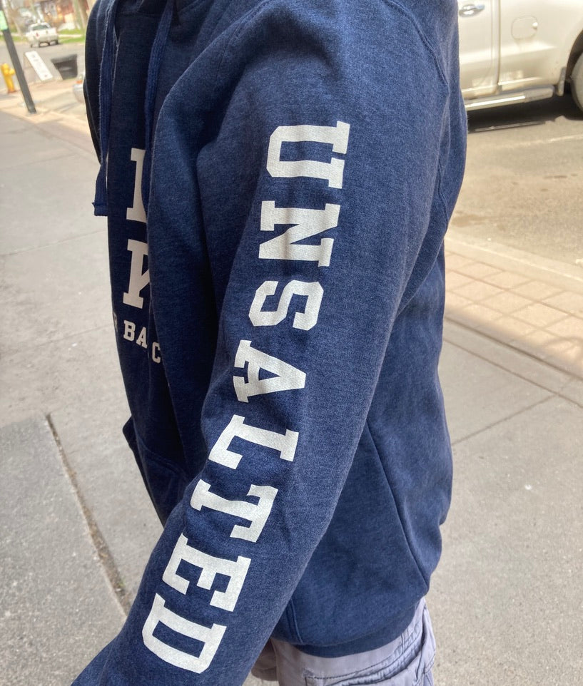 Navy hooded outlet sweatshirt