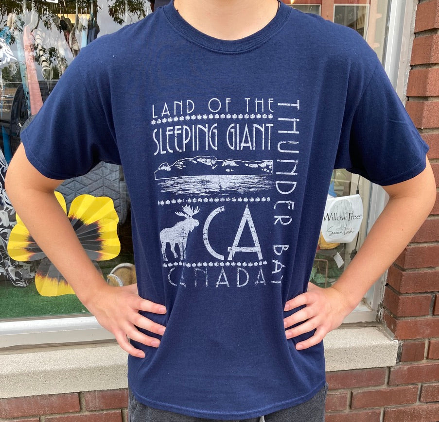 Youth T-Shirt - Land of the Sleeping Giant - Navy Blue