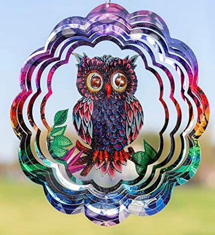 Garden - Metal Windspinner - Owl