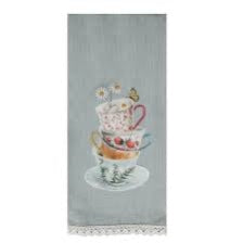 Tea Towel - Stacked Tea Cups