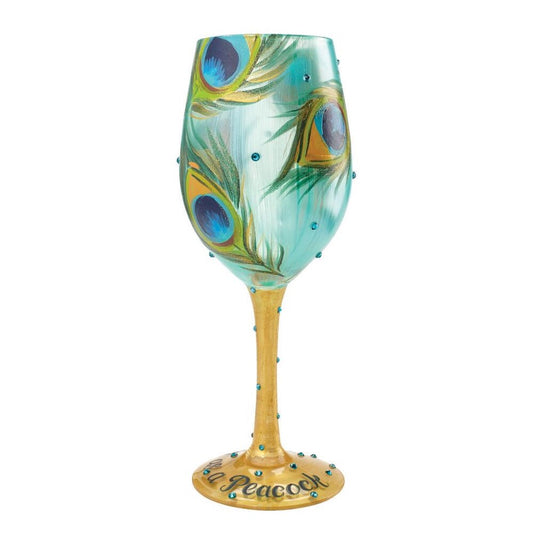 Lolita Wine Glass - Pretty as a Peacock