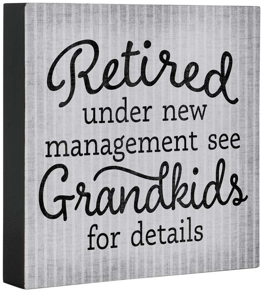 Sign - Wood Block - Retired
