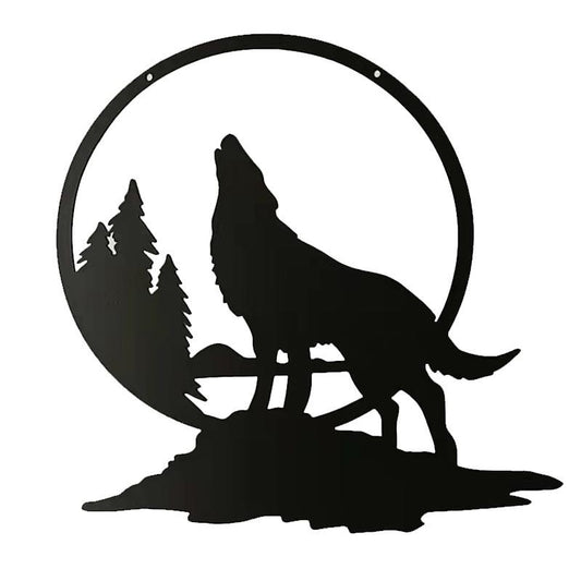 Sign - Metal Wolf Decor