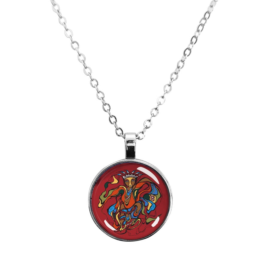 Oscardo - Daphne Odjig - Dome Necklace - Pow Wow Dancer