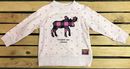 Kid's Sweatshirt - Thunder Bay Canada - Pink Moose