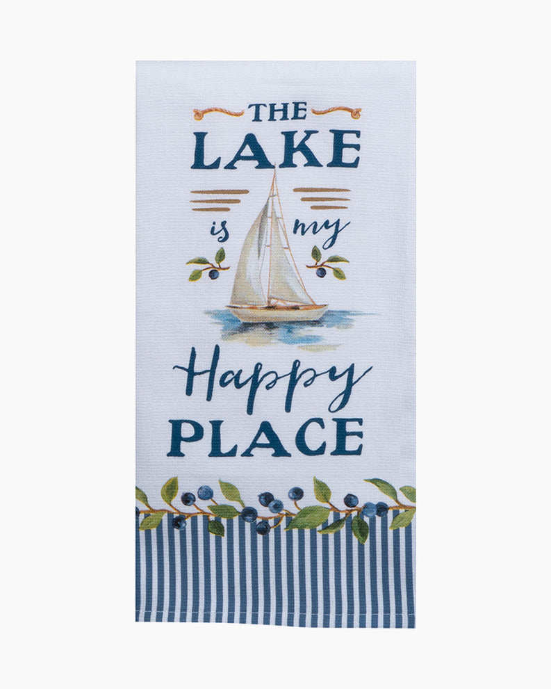 Tea Towel - The Lake is My Happy Place