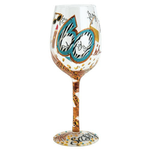 Lolita Wine Glass - "60 and Sassy"