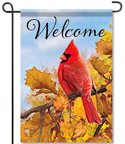 Garden Flag - Welcome Cardinal