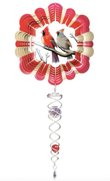 Garden - Wind Spinner - Mini Set - Cardinals with Silver and Red