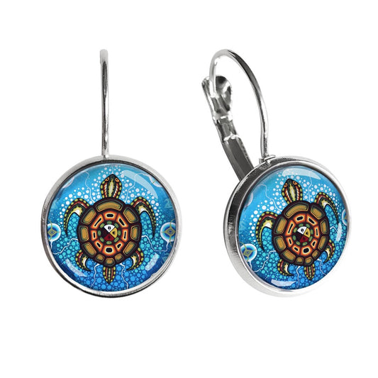 Oscardo - James Jacko - Dome Earrings - Medicine Turtle