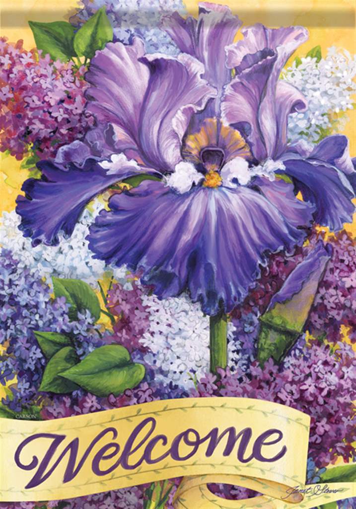 Garden Flag - Iris & Lilac