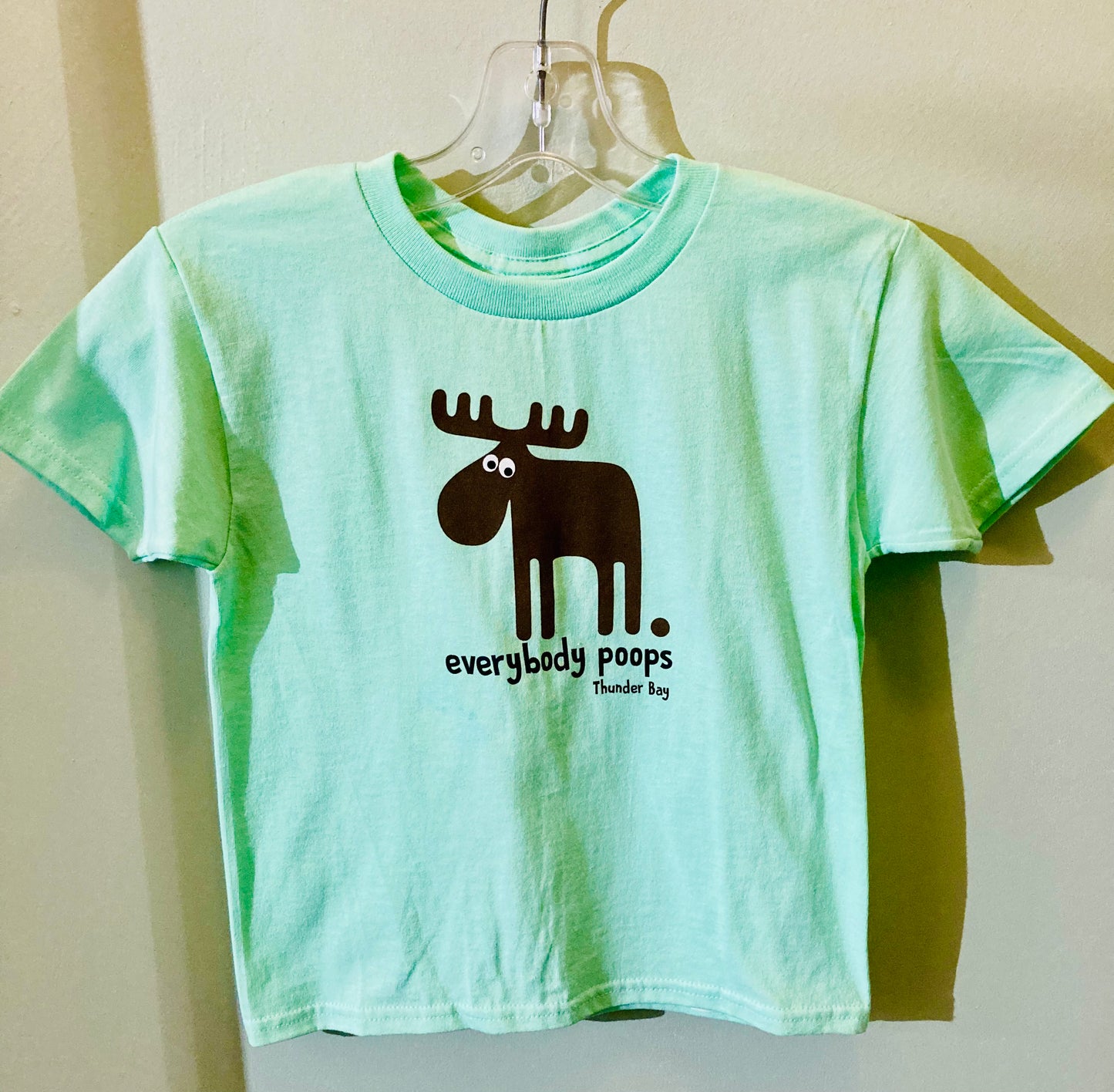 Kid's T-shirt - "Everybody Poops", Thunder Bay - Mint Green