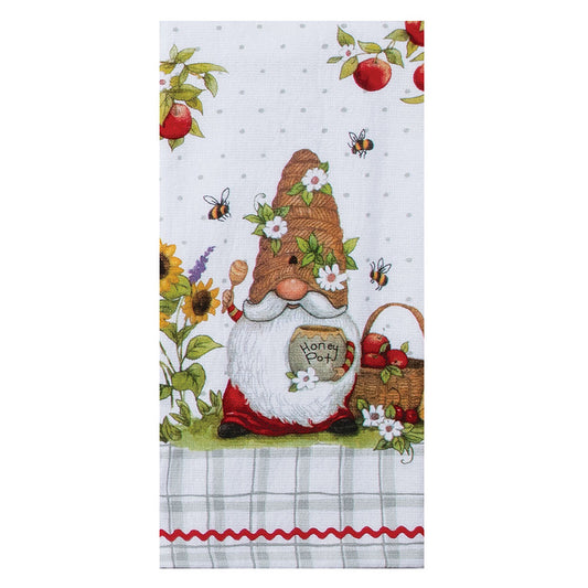 Tea Towel - Garden Gnome - Bee Gnome