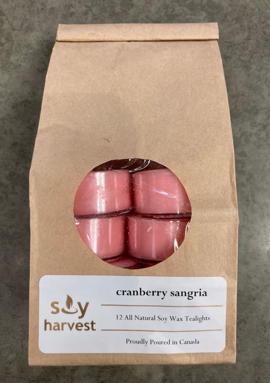Soy Harvest Candles - Tea Lights - Cranberry Sangria