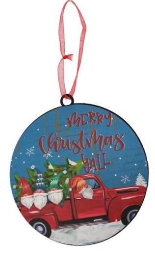 Christmas - Metal Round Ornament