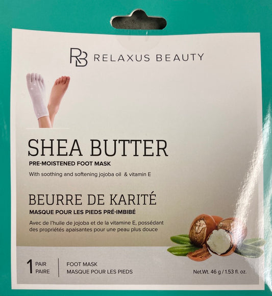Relaxus Beauty - Pre-Moistened Foot Mask - Shea Butter